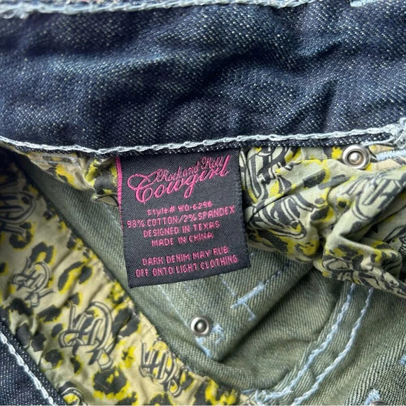 NWT Rock  And Roll Cowgirl Studded Low Rise Bootcut Jeans - Picture 9 of 13